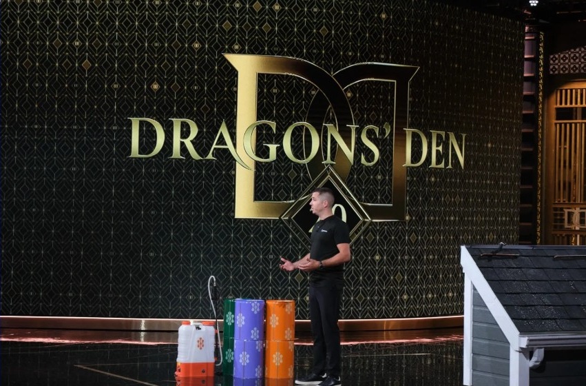 GoNano presenting its roof-protection technology on Dragon's Den